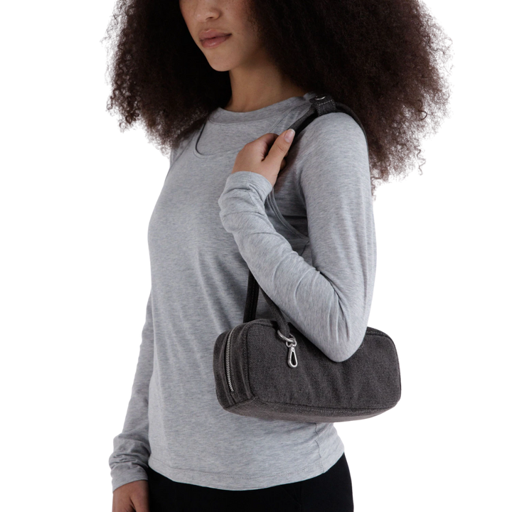 Small Denim Bowler Bag