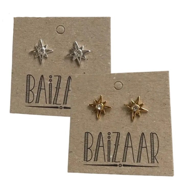 Star Sparkle Stud Earrings