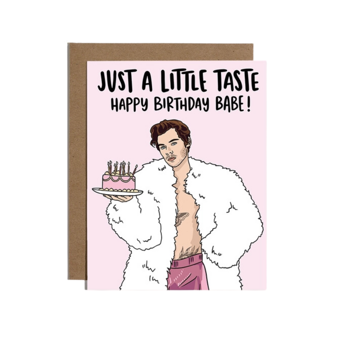 Harry Just A Little Taste Cake Birthday Card