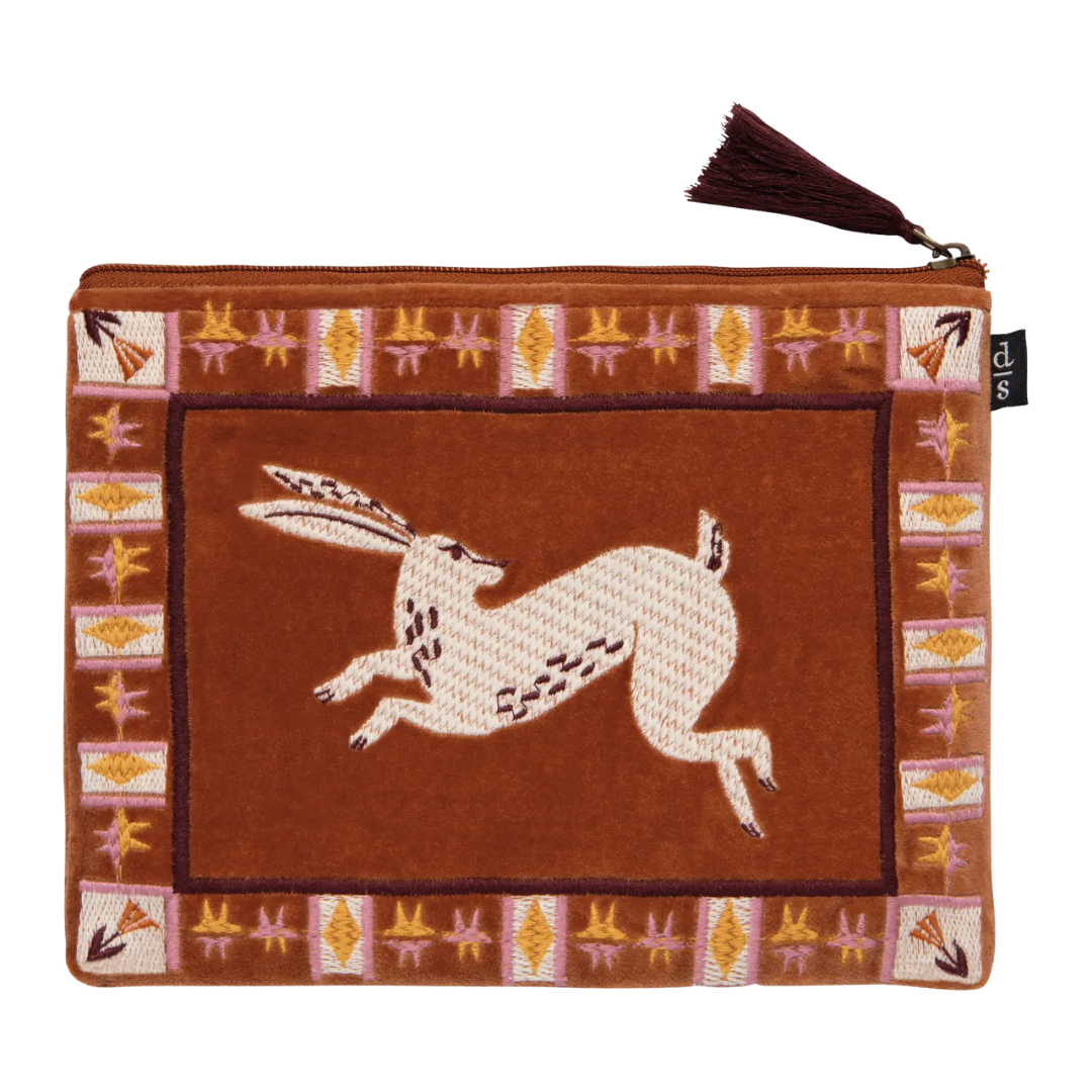 Folktale Embroidered Flat Pouch