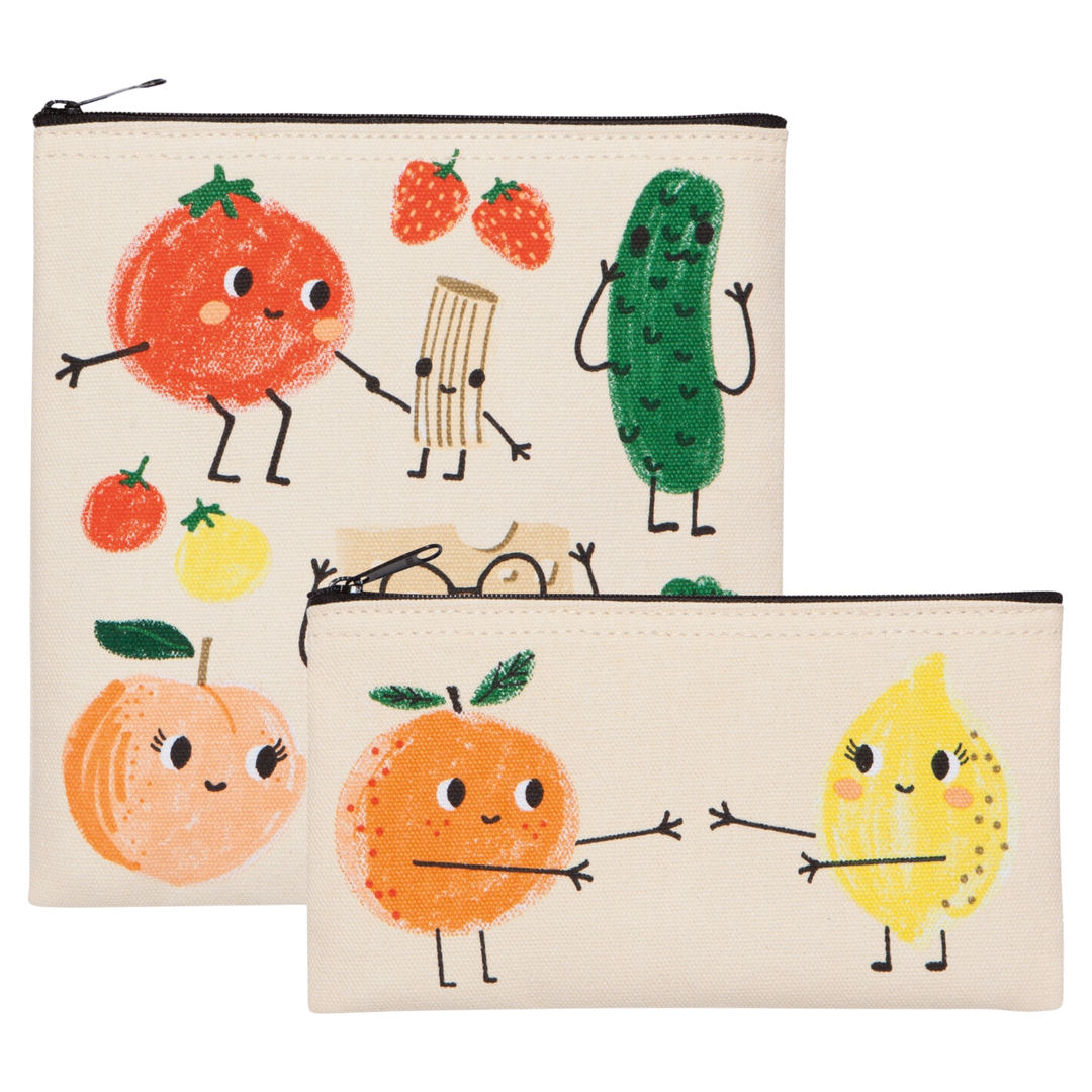 Funny Food Snack Bags Set of 2