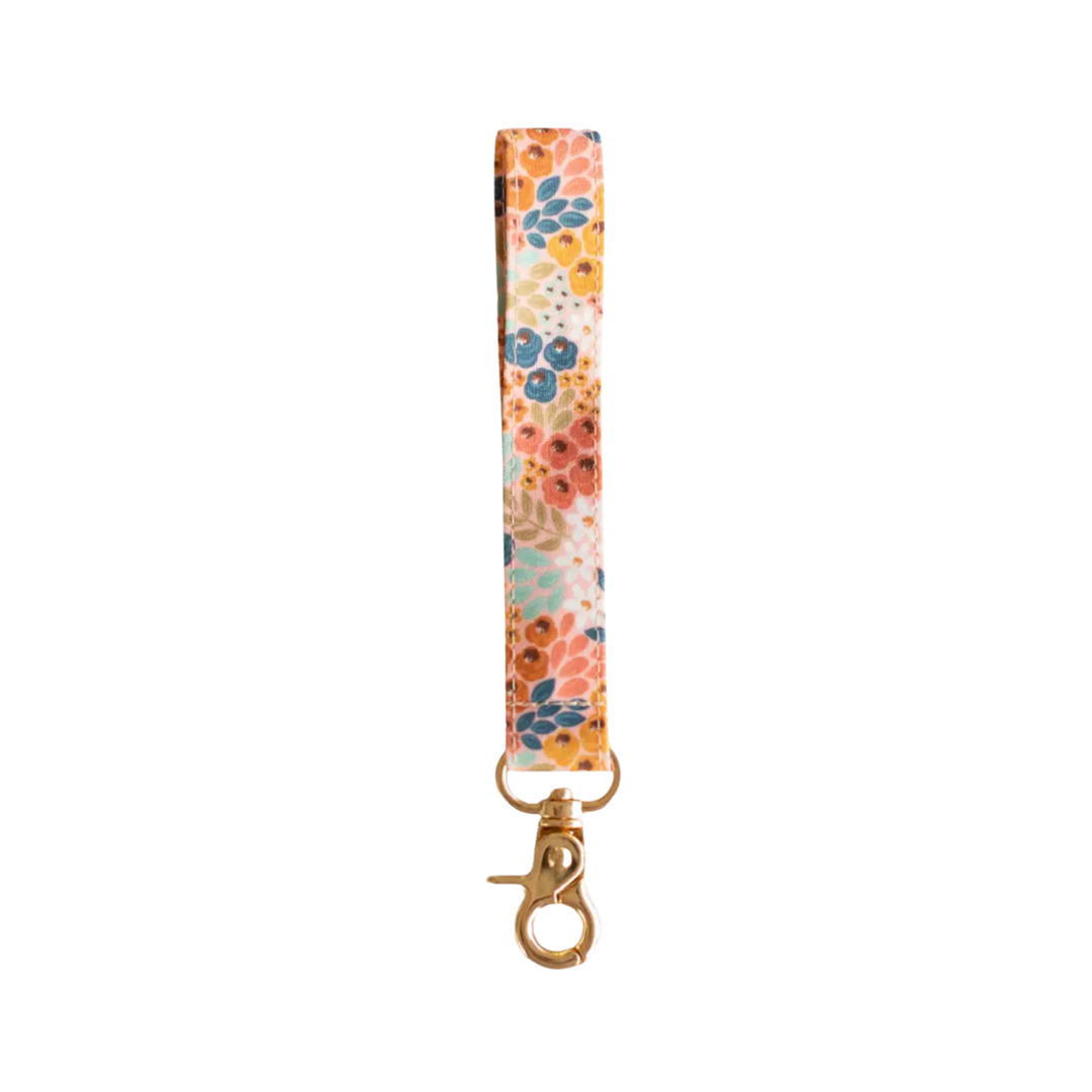 Honeysuckle Floral Wristlet Keychain