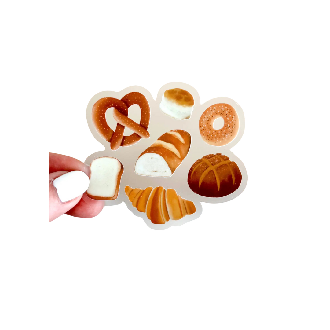 Clear Bread Illustrations Sticker