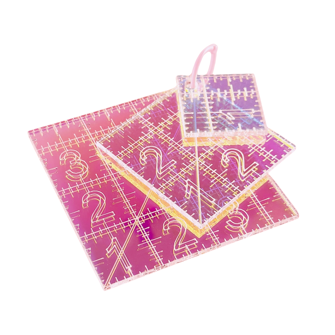 Mini Squares Set - Iridescent Quilting Rulers