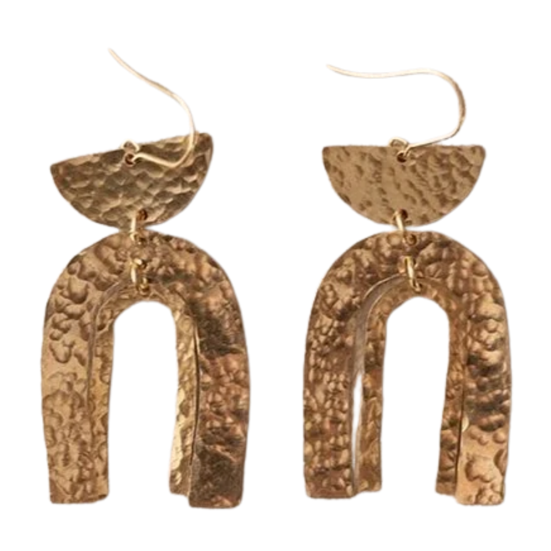 Hammered Brass Earrings No. 9