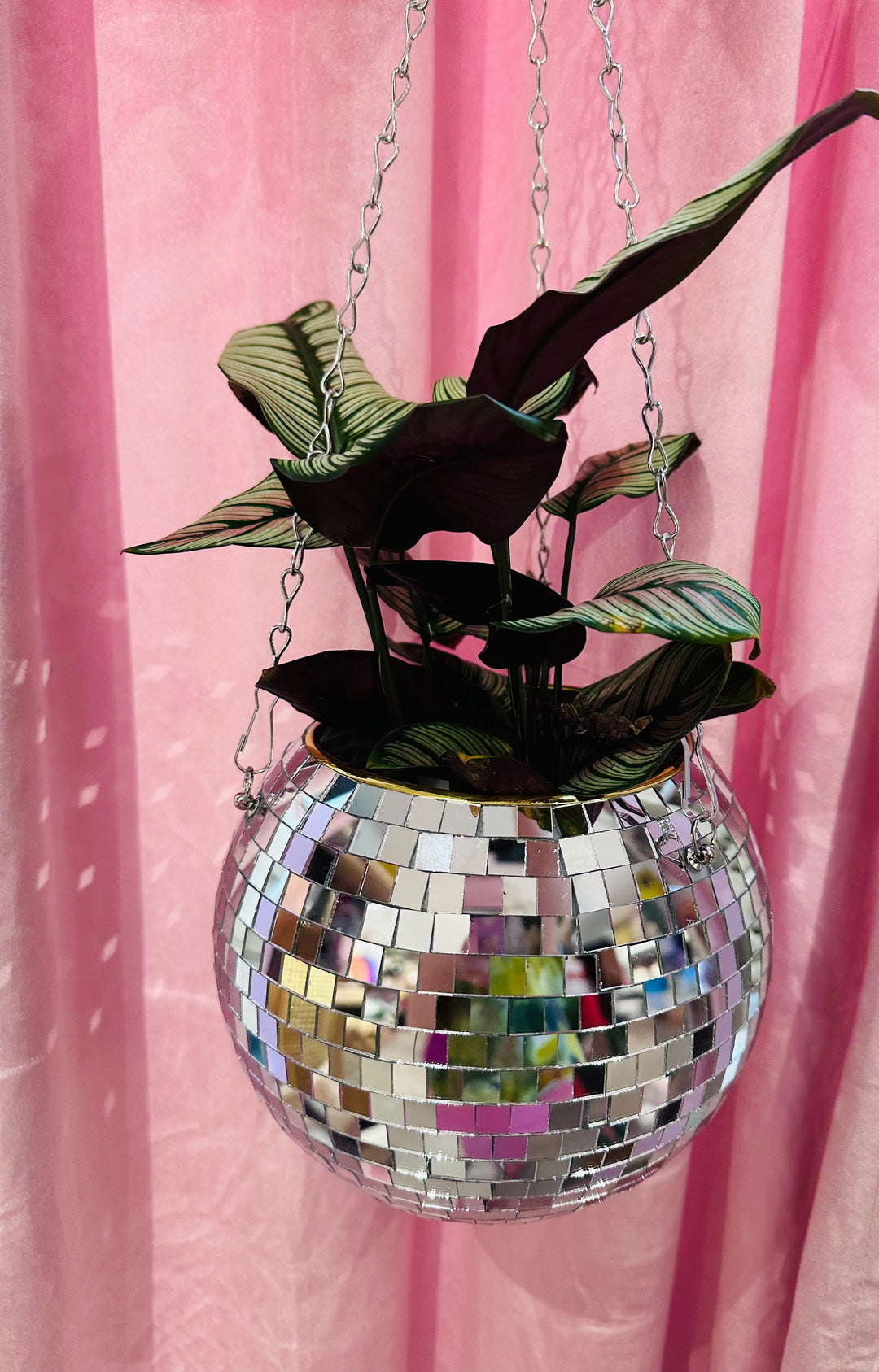 8" Disco Ball Hanging Planter