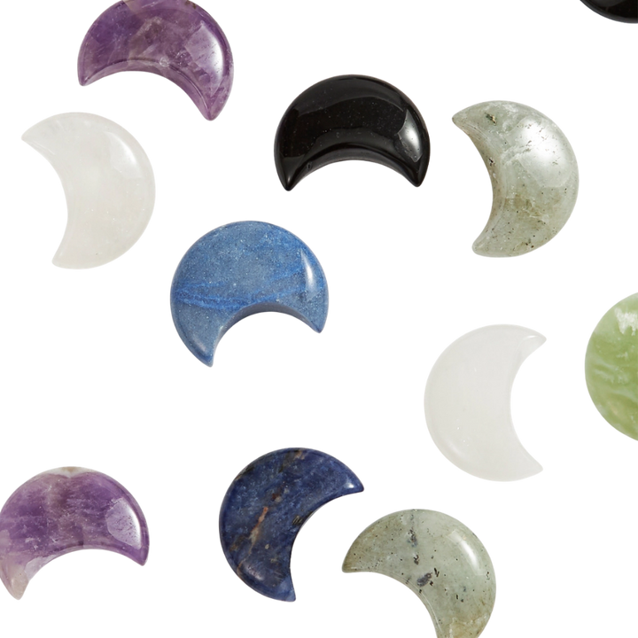 Assorted Carved Crystal Moons