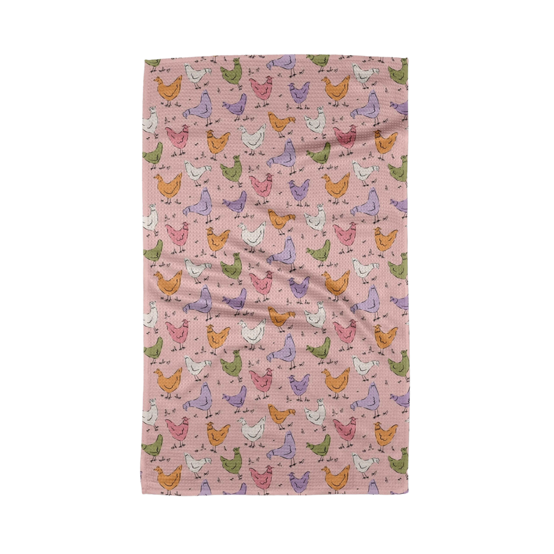Spring Chickens Tea Towel
