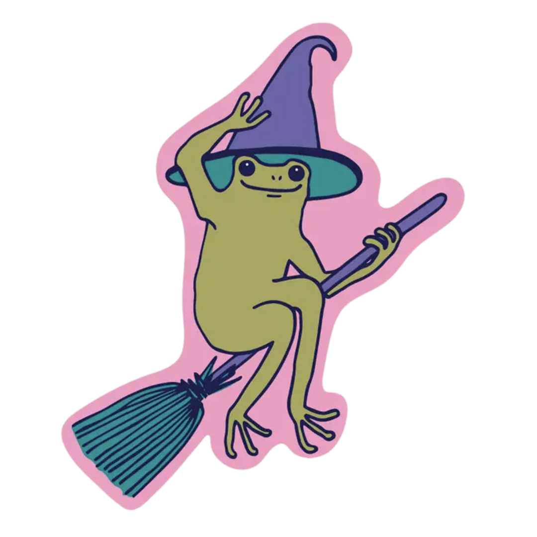 Froggy Witch Sticker