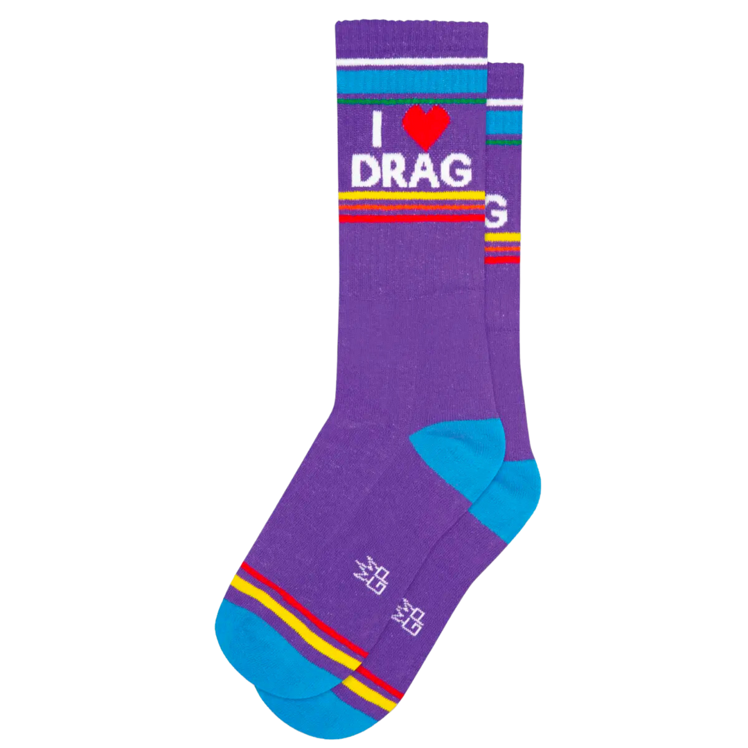 I Love Drag Gym Crew Socks