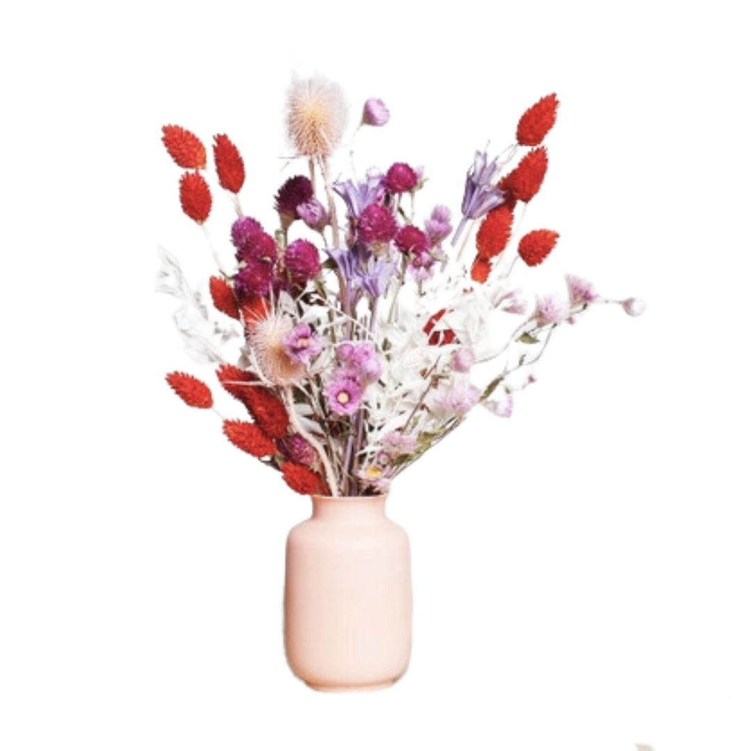 Candy Hearts Petite Dried Floral Bouquet