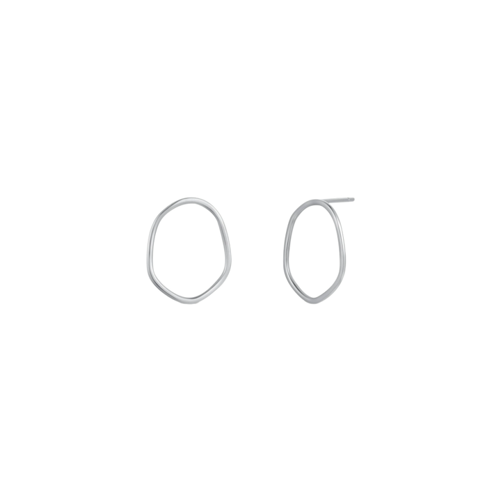 Silver Organic Hoops