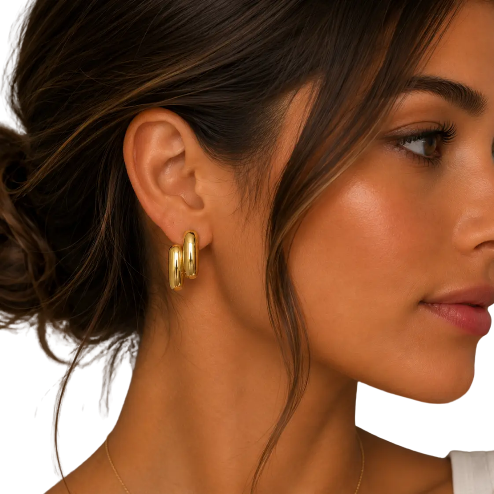 Double Bold Bar Earrings