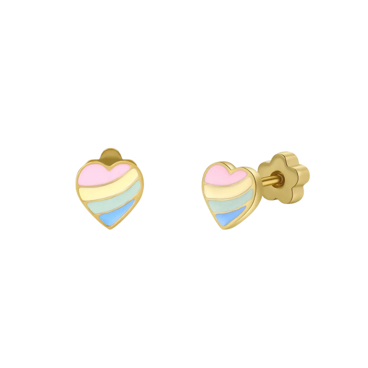 Heart Flat Back Earrings
