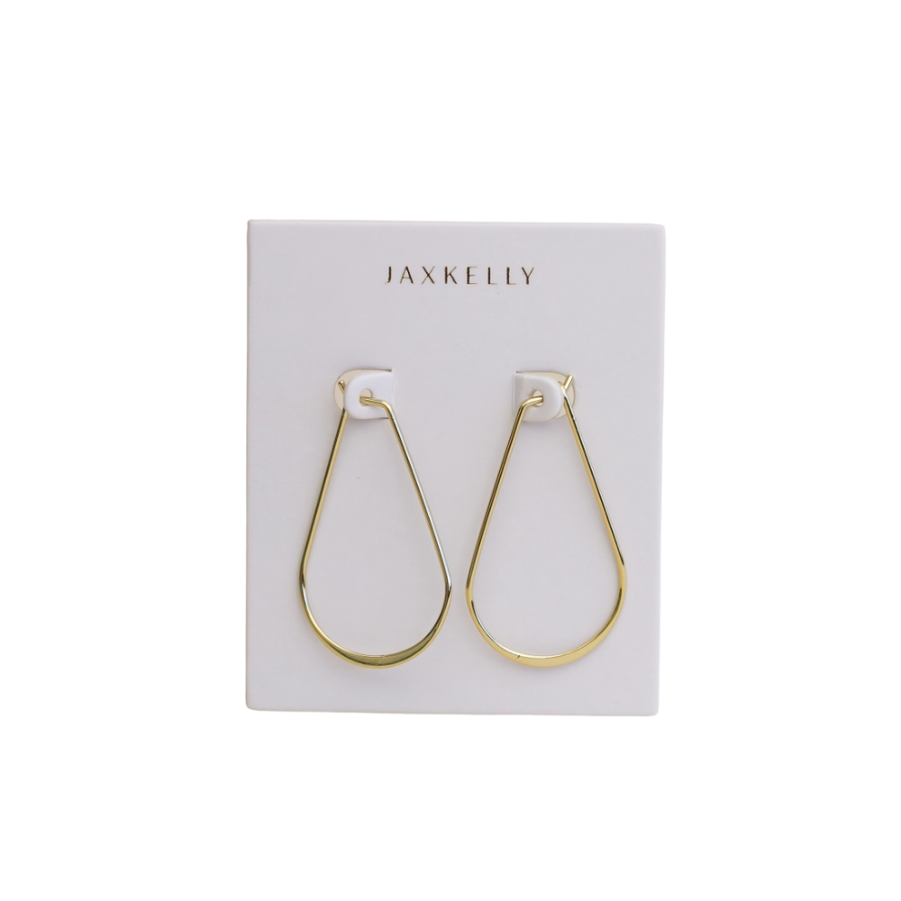 Gold Long Oval Hoop