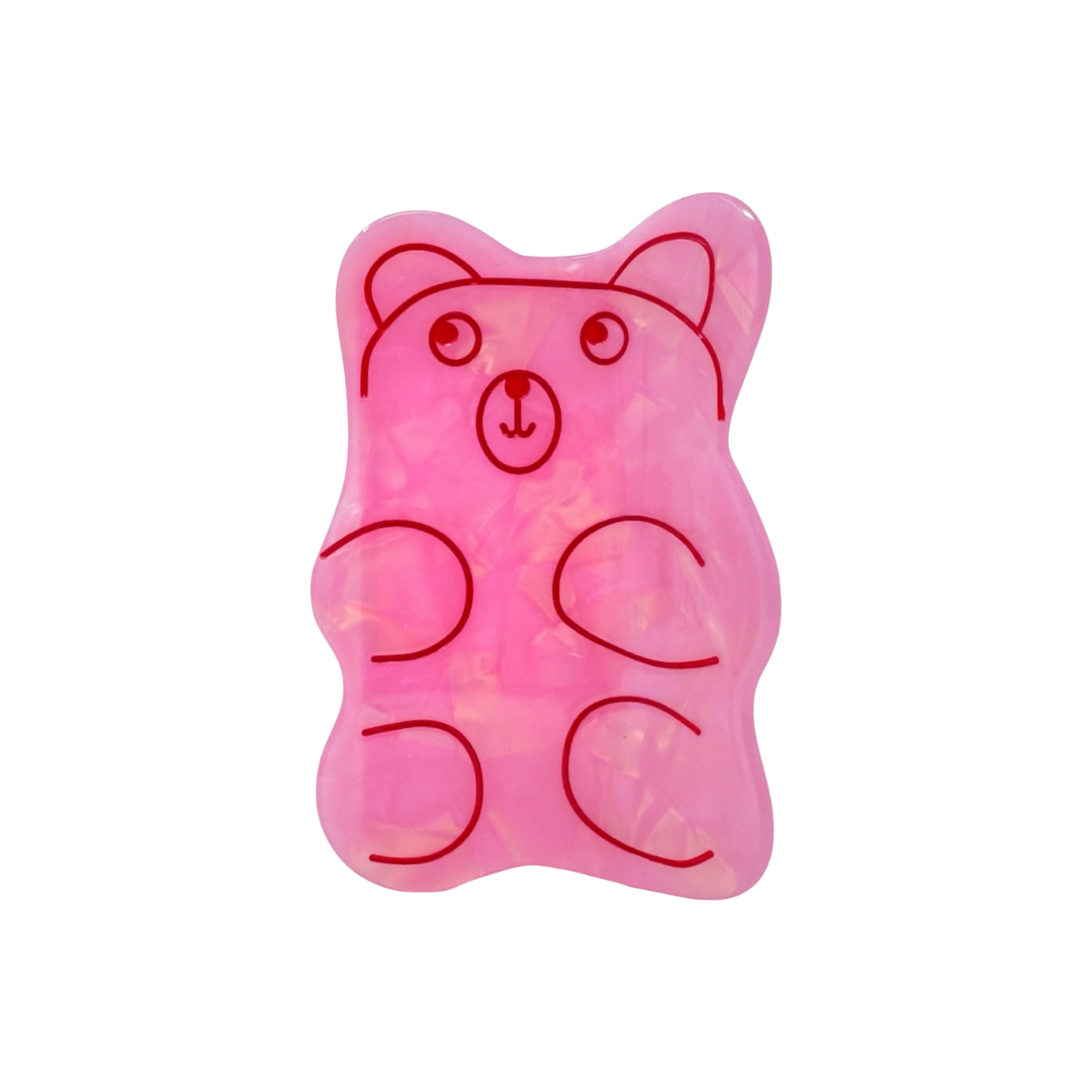 Pink Gummy Bear Hair Claw Clip