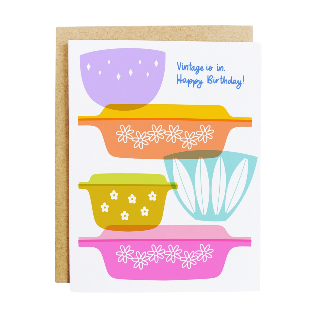 Vintage Is In Birthday Card