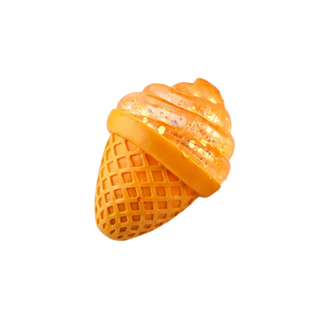 Glitter Ice Cream Cone Squeeze Toy