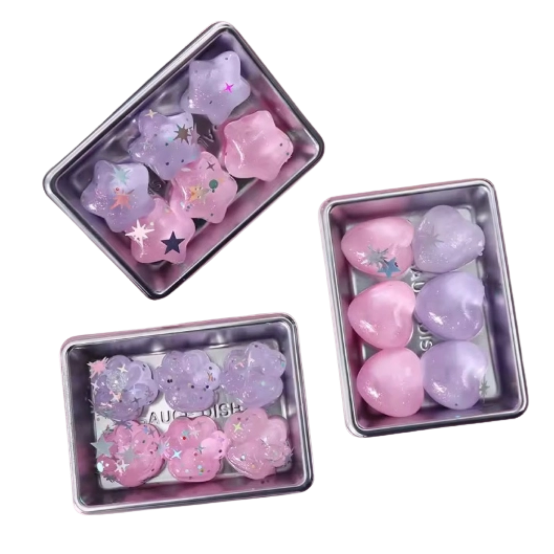 Sparkly Pastel Squishy Jelly Keychain