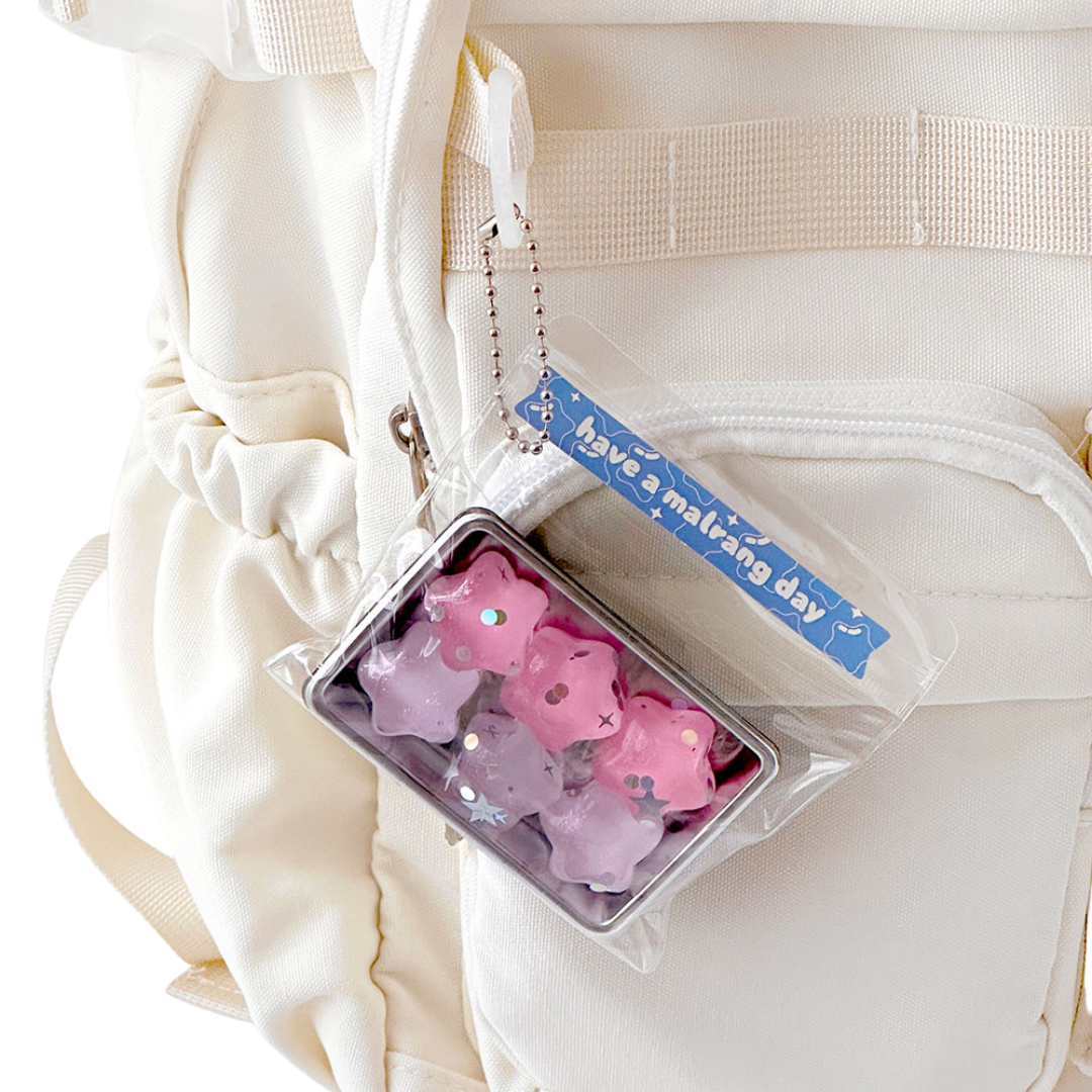 Sparkly Pastel Squishy Jelly Keychain
