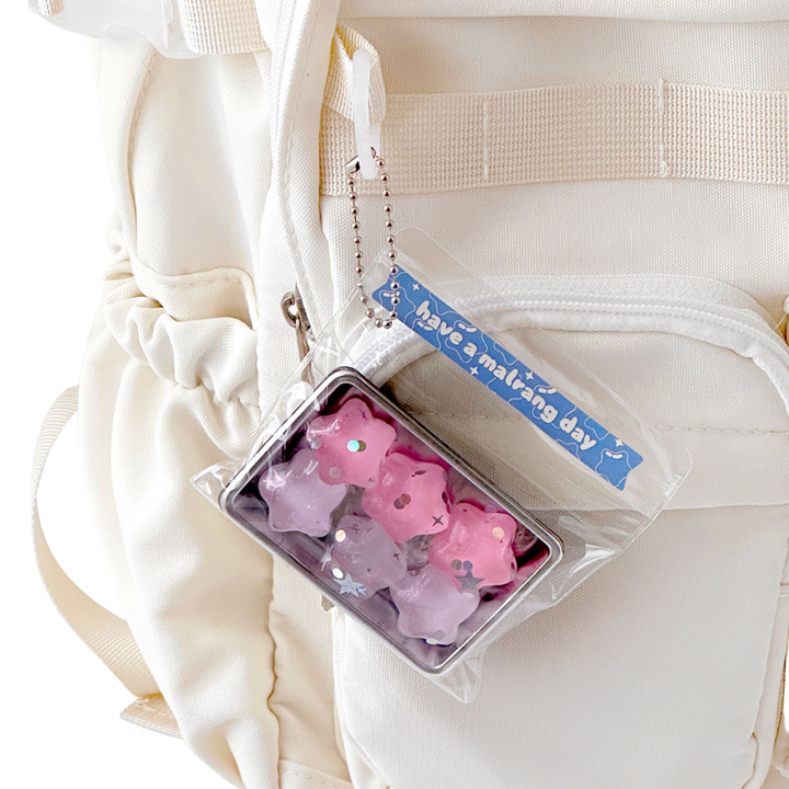 Sparkly Pastel Squishy Jelly Keychain
