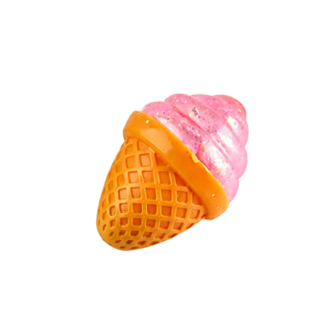 Glitter Ice Cream Cone Squeeze Toy