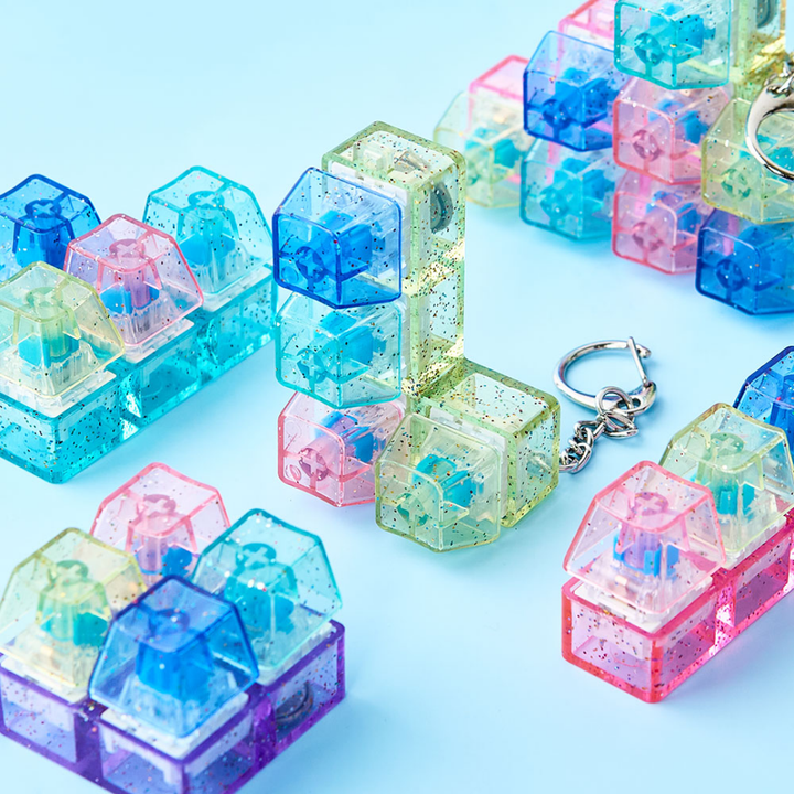 LED Tetris Clicker Keychain