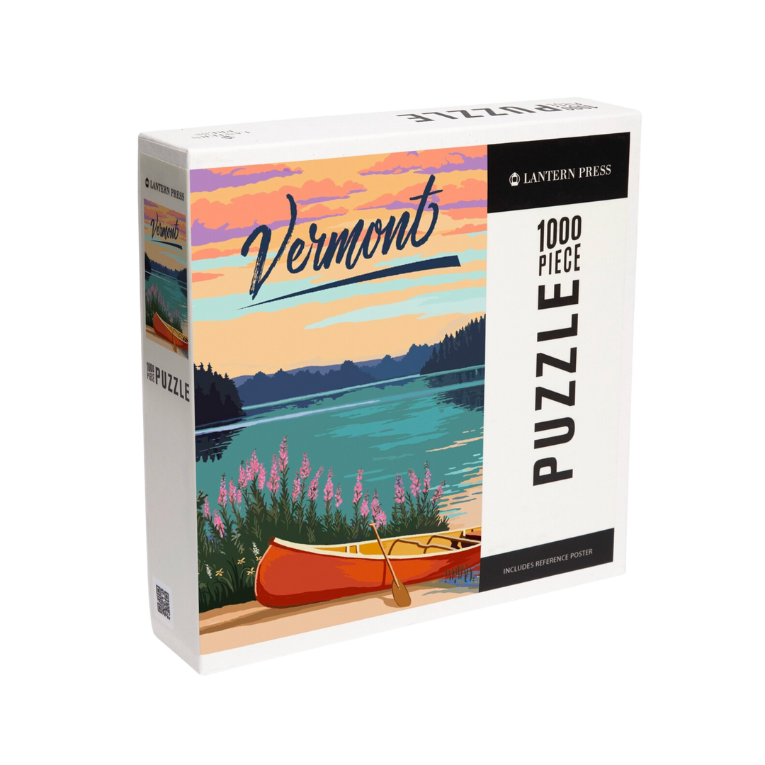 Vermont Canoe and Lake Scene - 1000pc Puzzle