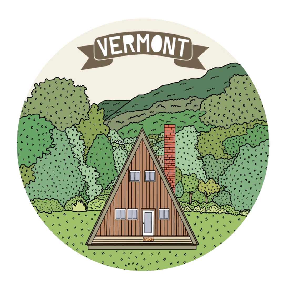 Vermont A Frame Cabin Sticker
