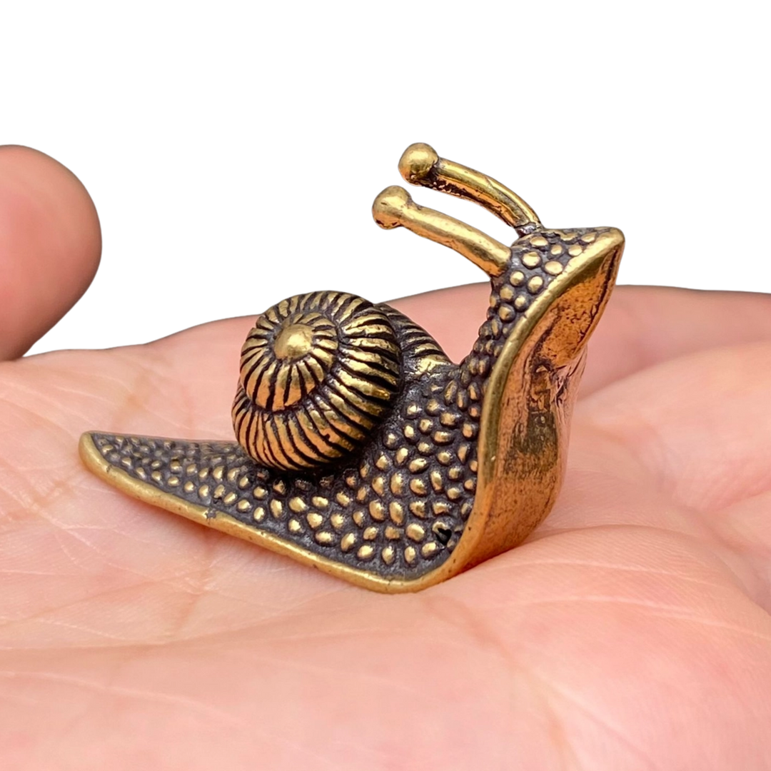 Brass Upright Snail Desktop Ornament Figurine