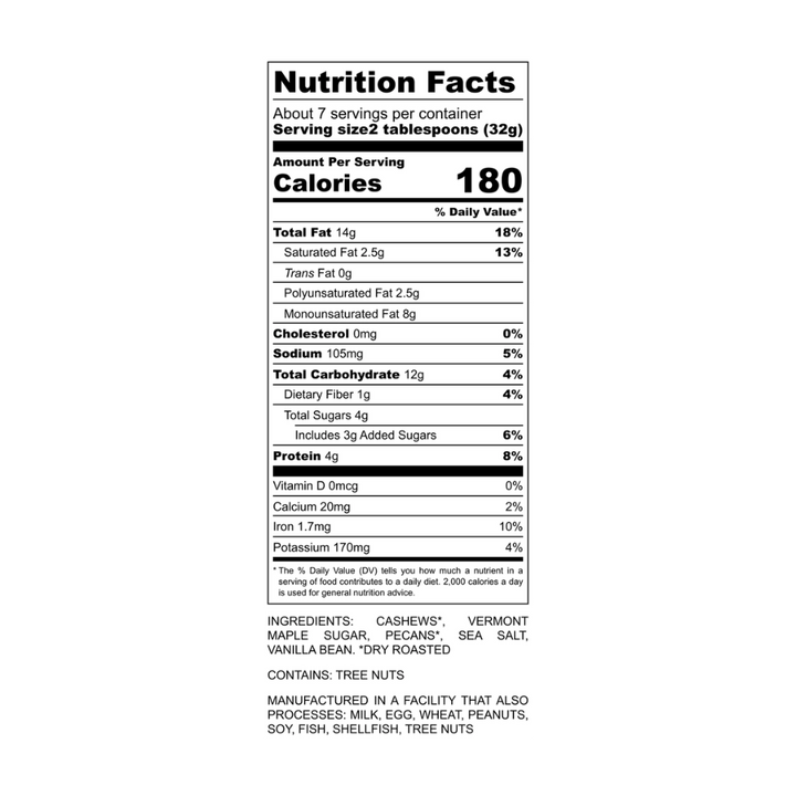 Maple Creemee - Vermont Maple Vanilla Cashew Butter