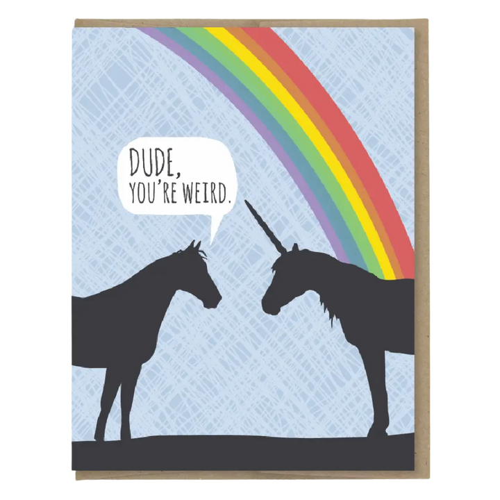 Unicorn Weird Birthday Card