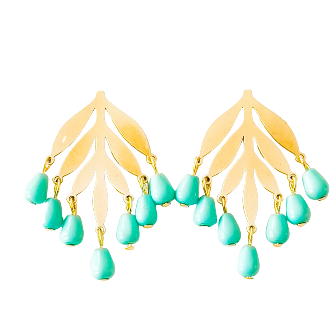Turquoise Chandelier Studs