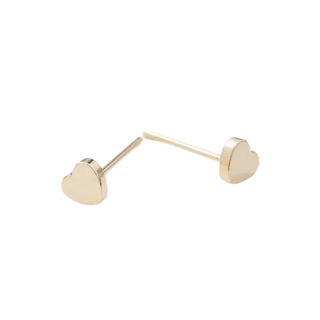 Be Mine Gold Heart Studs
