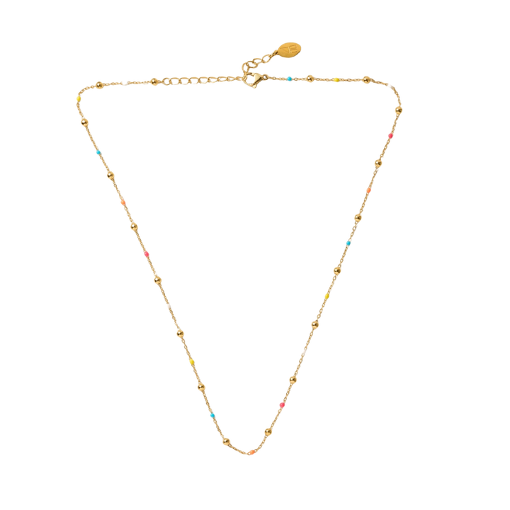 Phoebe Colorful Gold Ball Necklace