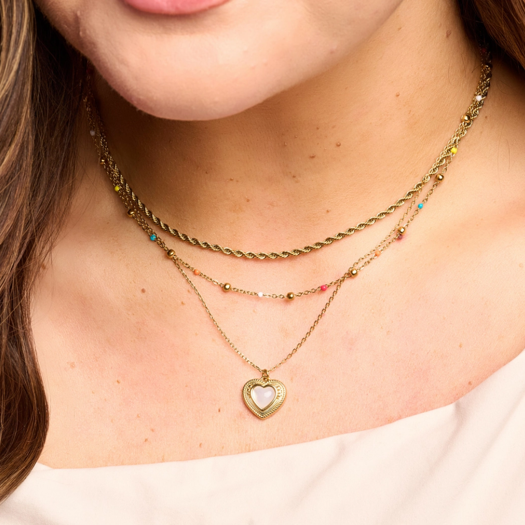 Phoebe Colorful Gold Ball Necklace