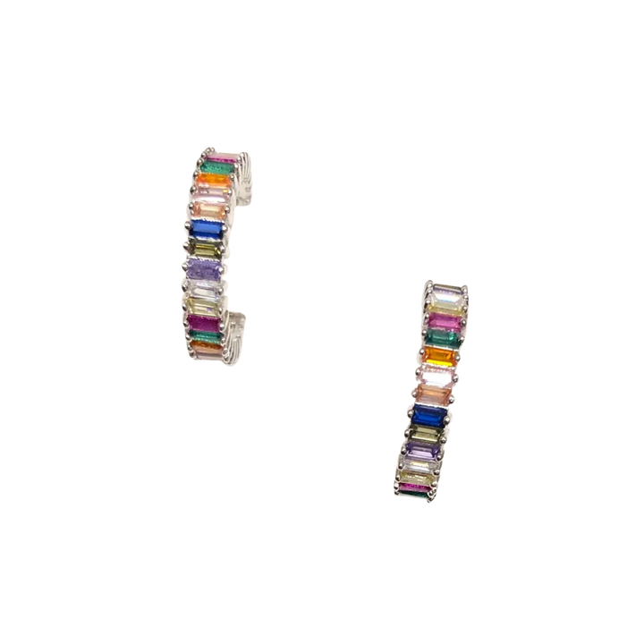 Rainbow Shimmer Hoops