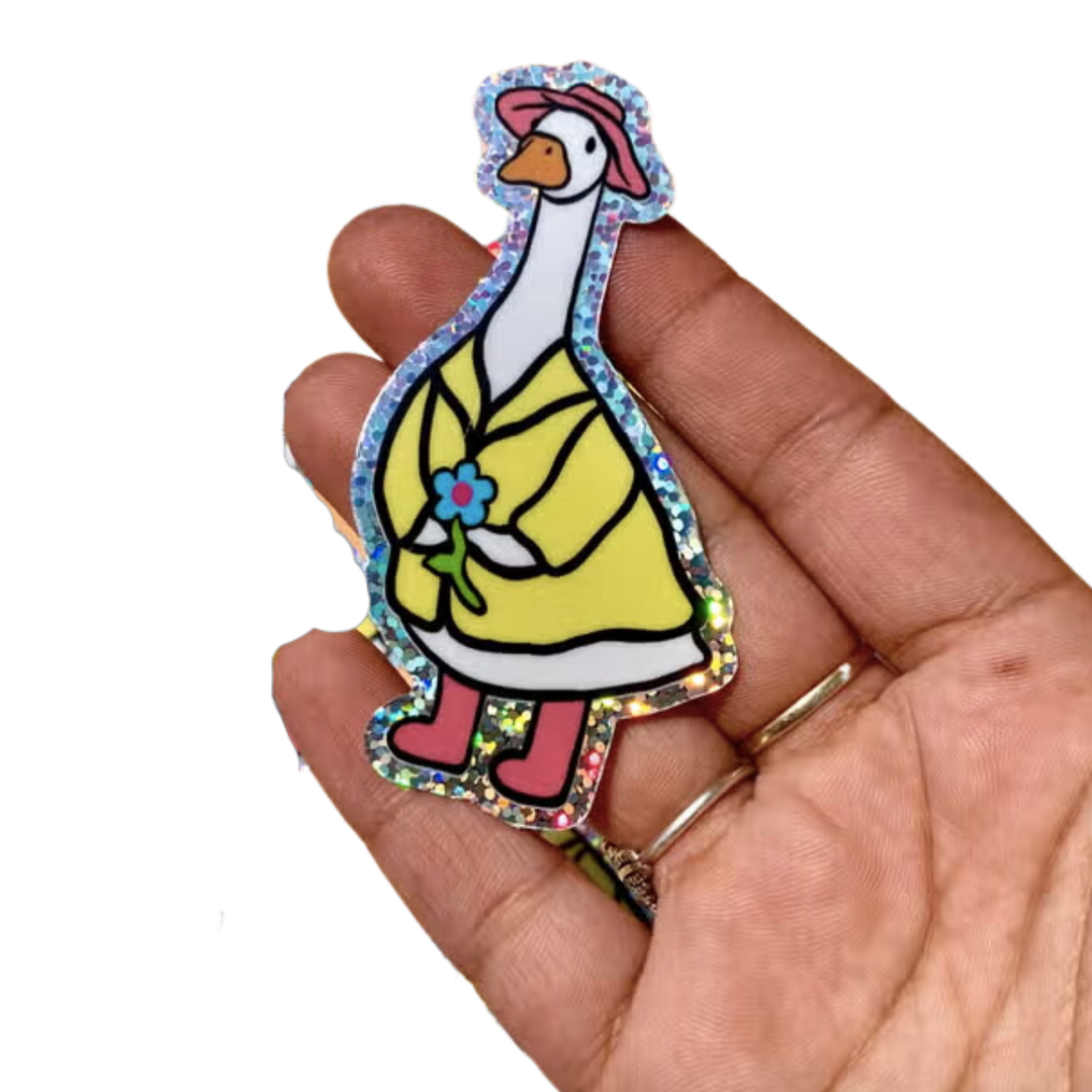 Gertie Goose Glitter Sticker