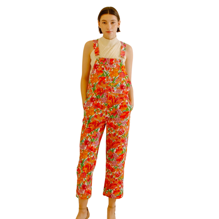 Bright Multi Floral Overall Pants
