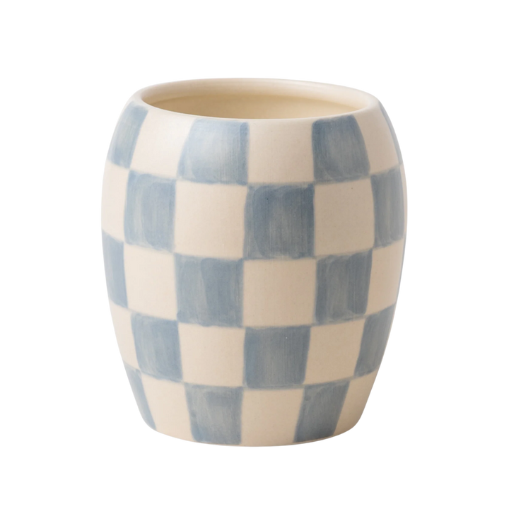 Checkmate 11oz Checker Candle Checkered Porcelain Vessel Candle