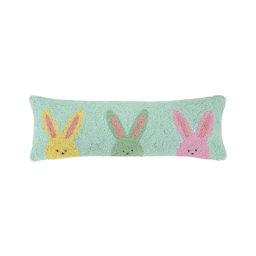 Three Rugee Peeps Type Bunnies Hook Pillow