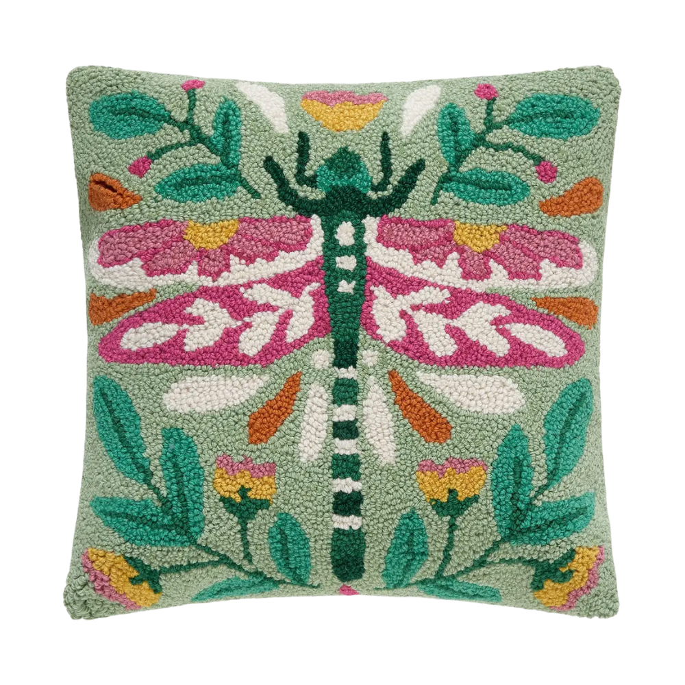 Folk Dragonfly Hook Pillow