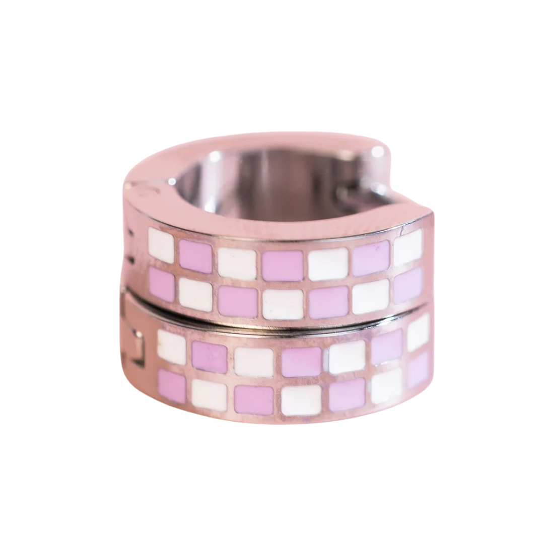 Silver Lilac Checkered Huggies