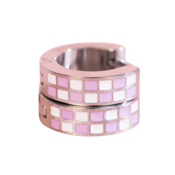 Silver Lilac Checkered Huggies