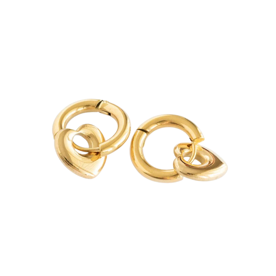 Bold Heart Hoop Earrings