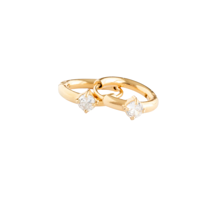 Single Diamond Hoop