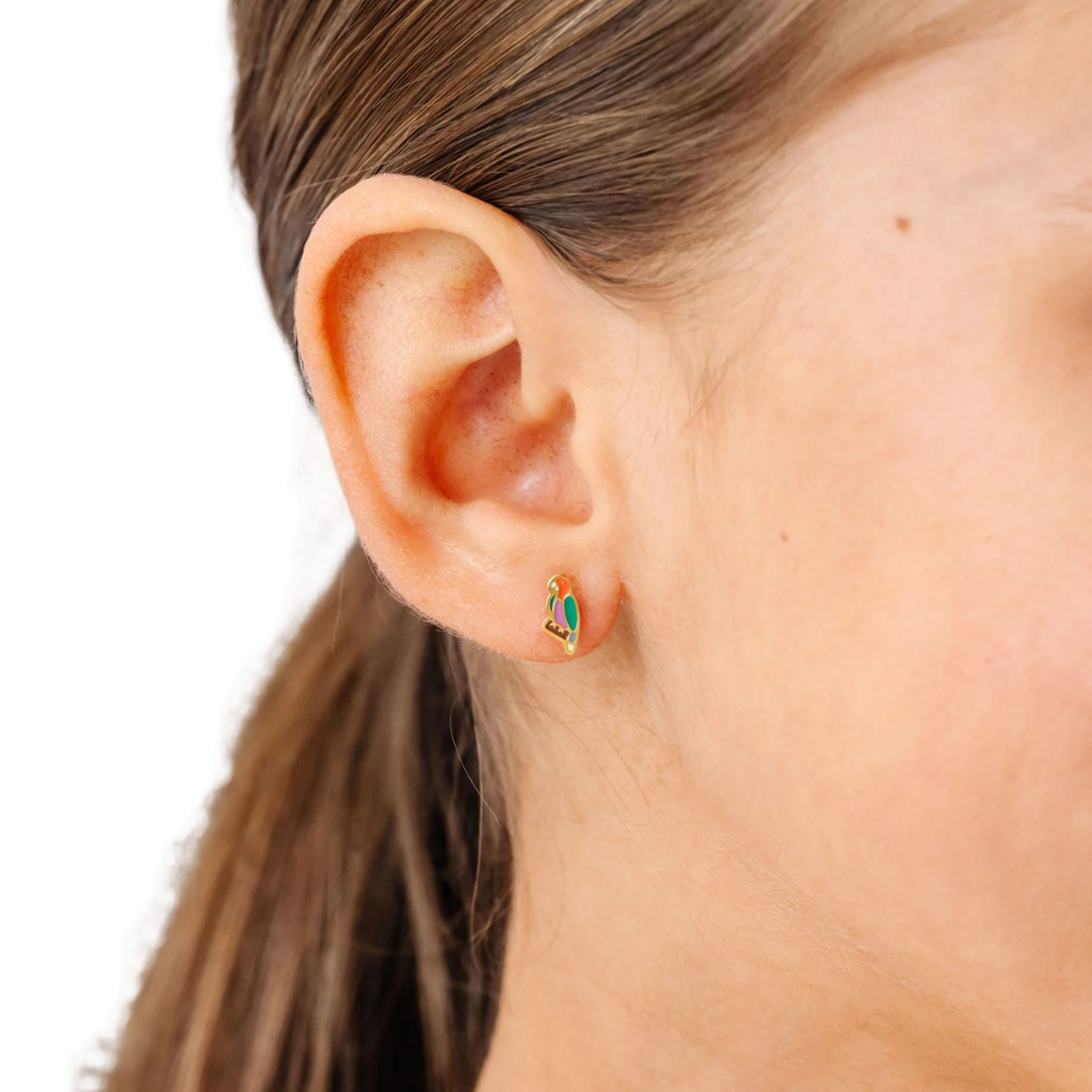 Parrot Stud Earrings