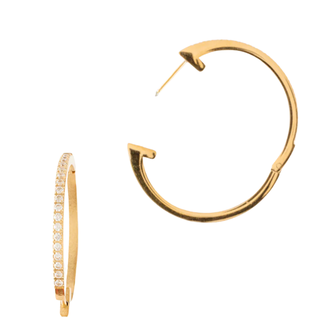 Large Diamond Hoop