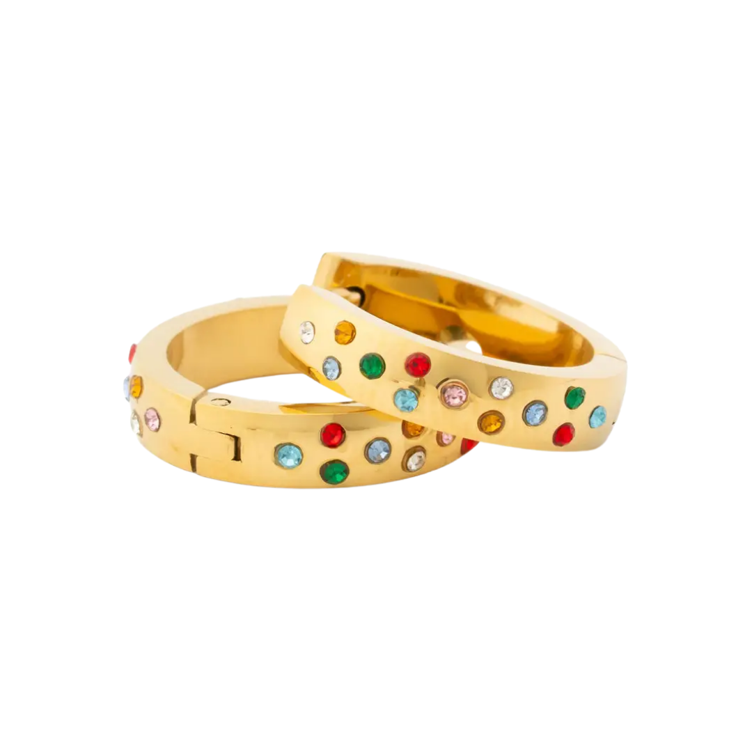 Confetti Hoop Earrings