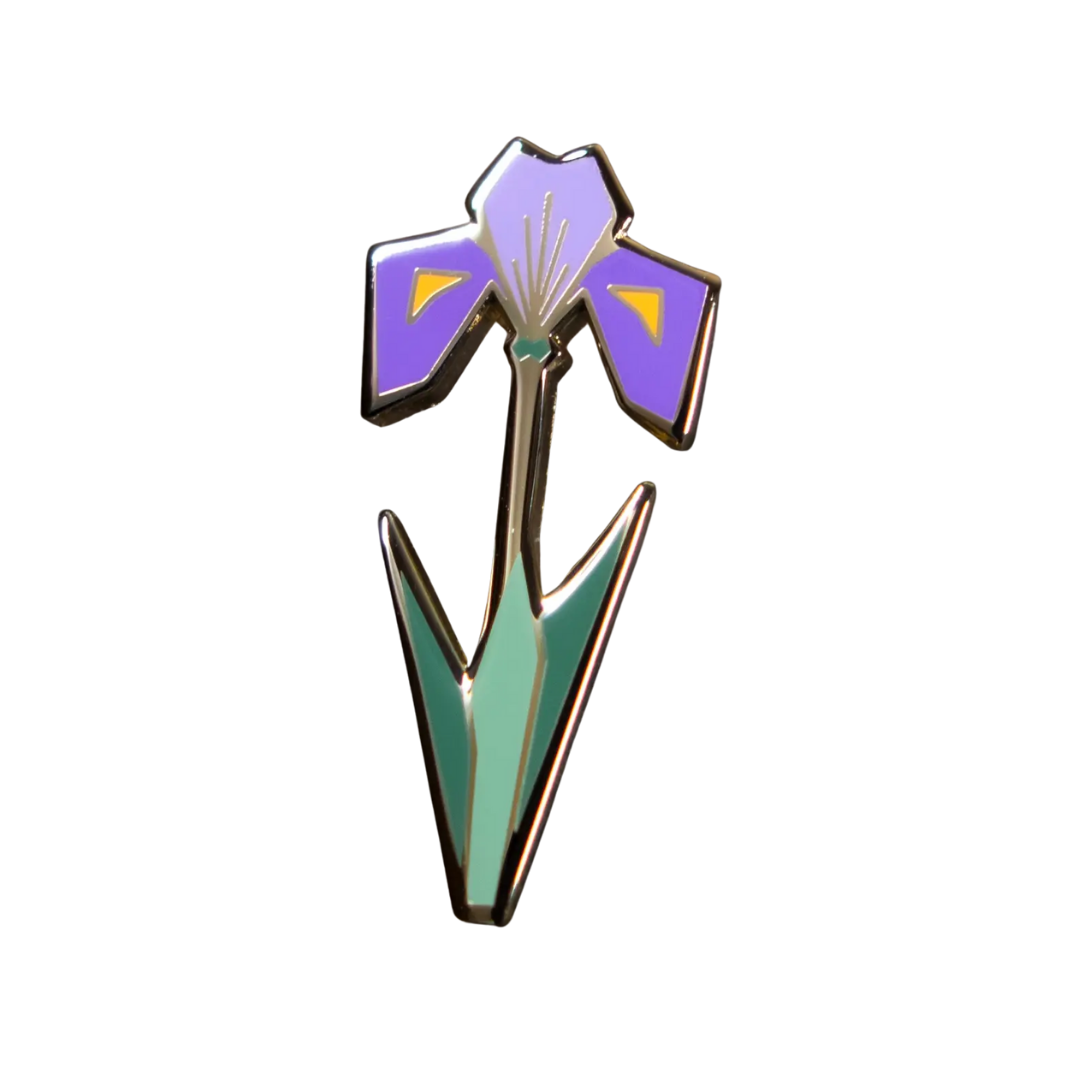 Iris Enamel Pin